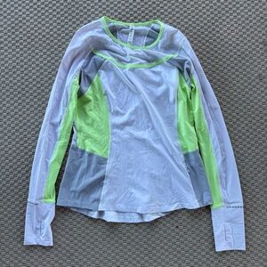 lululemon womens trail bound size 10 running shirt performance long sleeve tee s